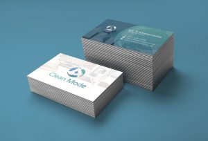 Clean Mode Brand Identity Design - Business Card Design Mockup