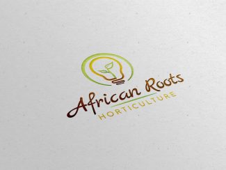 African Roots Horticulture Logo Design Mockup