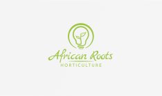 African Roots Horticulture Logo Design Monochrome