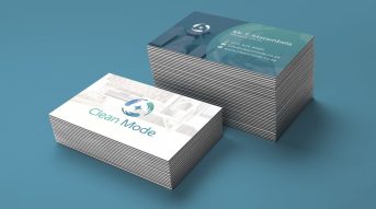 Clean Mode Brand Identity Design - Business Card Design Mockup