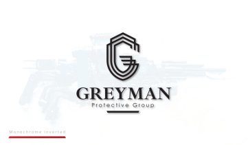 Grreyman Protective Group Logo Design - Monochrome