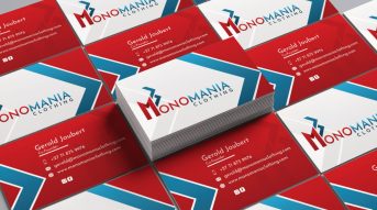 Monomania Business Card Design Mockup