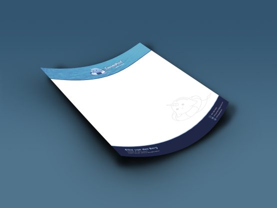 Swimpod Brand Identity Design Letterhead Mockup